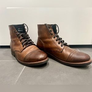 Thursday Boot Co Leather Everyday Brown Boots Captain lace up Men Size 9.5 Wide
